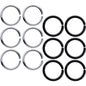 16G 5/16 Steel Black Anodized Seamless Cartilage Ring Set of 12