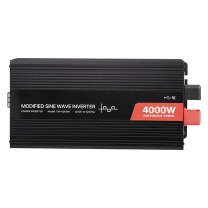 4000W Modified Sine Wave Power Inverter, 12V to 120V, LCD, USB, for RV Truck