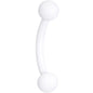 16G 5/16 White Acrylic Matte Curved Eyebrow Ring
