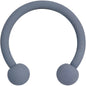 16G 3/8 Gracefully Grey Matte Horseshoe Circular Barbell