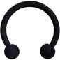 16G 3/8 Beauteous Black Matte Horseshoe Circular Barbell