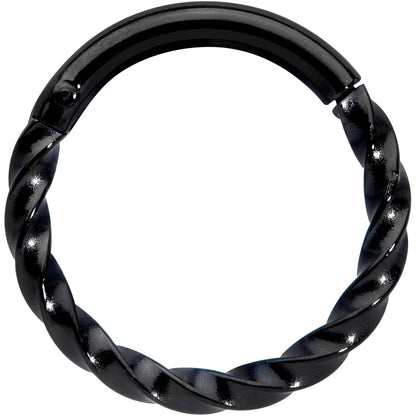 16G 5/16 Black Twisted Elegance Cartilage Clicker