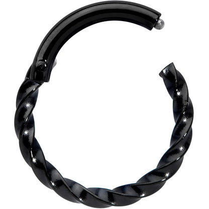 16G 5/16 Black Twisted Elegance Cartilage Clicker