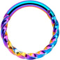 16G 5/16 Rainbow Twisted Elegance Cartilage Clicker