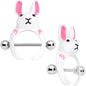 14G 9/16 White Rabbit Easter Nipple Shield Set