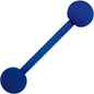 Beautiful Blue Matte Barbell Tongue Ring