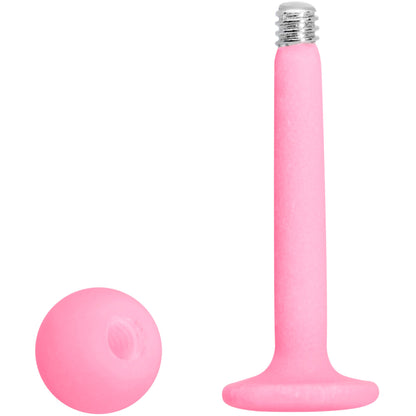 16G 5/16 Light Pink Acrylic Matte Labret Monroe Tragus