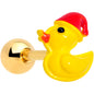 16G 1/4 Gold Tone Sleepy Duck Cartilage Tragus