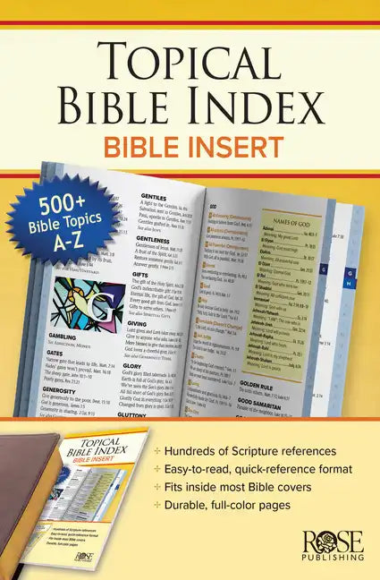 Topical Bible Index: Bible Insert - Paperback