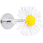 16G 5/16 White Daisy Flower Labret Monroe Tragus