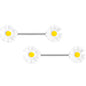 14G 5/8 White Flower Barbell Nipple Ring Set