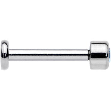 16G 5/16 Aqua Gem Grade 23 Titanium Internally Threaded Labret