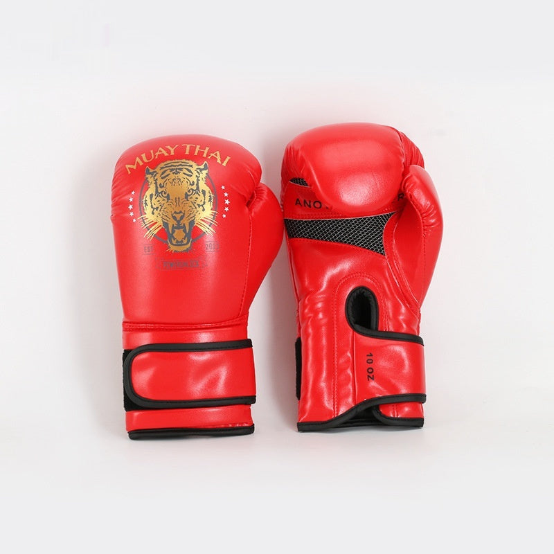 Boys Muay Thai Boxing Training With A Punching Bag And Gloves