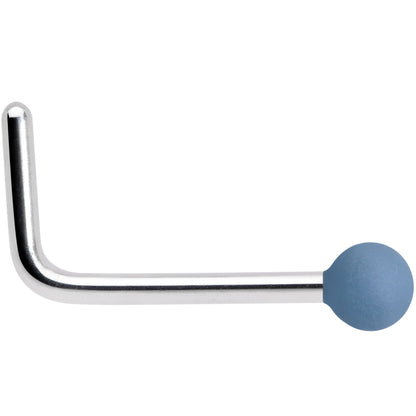 20G 7mm Light Grey Matte 2mm L Shaped Nose Ring