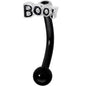 14G 5/16 Black Boo Halloween Curved Eyebrow Ring