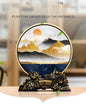 Gold Landscape New Chinese Wall Art – Living Room Asian Home Decor