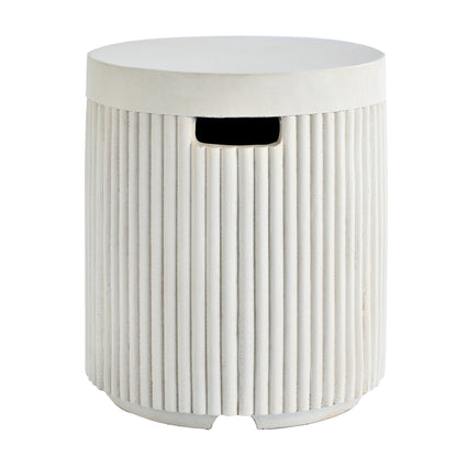 Fire Pit Propane Round MGO 50000 BTU with Tank Cover Table 38.19 In