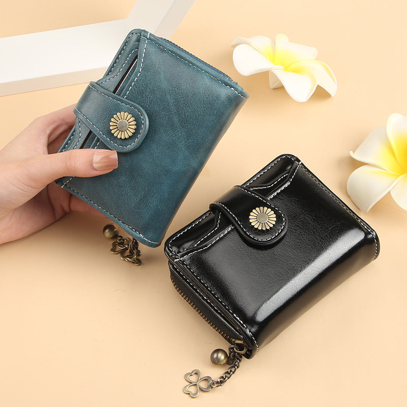 New Womens Wallet Fashionable Tassel Design Zip-around Short Style With Multiple Card Slots