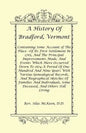 A History of Bradford, Vermont - Paperback