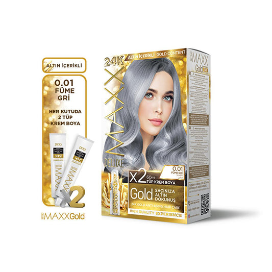 Maxx Deluxe Golden Beauty Hair Dye - 24K GOLD Hair Color with NANO GOLD & Avocado Oil