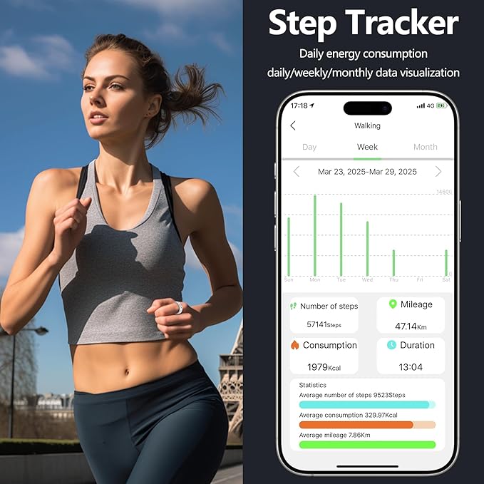 Thin Smart Ring for Fitness & Health Tracking -Heart Rate/Blood Oxygen Monitor, 5ATM Waterproof, Sleep Analysis, Pedometer -No APP Subscription Compatible with Smartphone (Silver, 11)