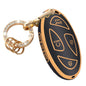 TAPAYICA Hyundai Key Fob Cover 7Buttons Black-Gold for Ioniq 6 Grandeur GN7 KONA
