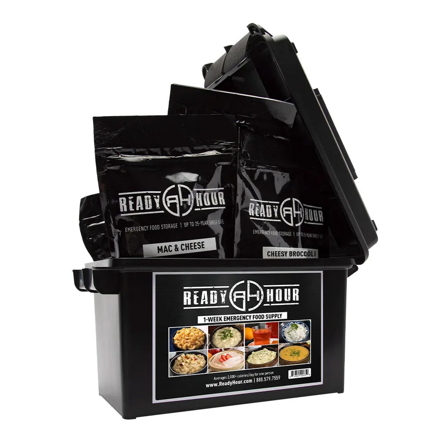Ready Hour 72-Hour Emergency Food Kit Sample - Survival Meals Variety Pack for Disaster Prep, Freeze-Dried/Dehydrated Camping Food, Bug Out Bag MRE Alternative, Preparedness & Power Outage Supplies