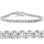 7.10 Ct Round HUGE Natural Diamond Tennis Bracelet 14K White Gold