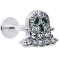 16G 1/4 Clear Gem Scary Ghost Halloween Labret Monroe Tragus