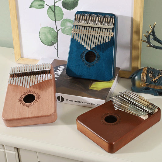 17 Keys Kalimba Thumb Piano High Quality Wood Mahogany Body Musical Instruments With Learning Book Tuning Hammer Kalimba Piano
