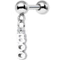 16G 1/4 White Boo Halloween Dangle Cartilage Tragus Earring