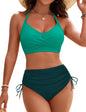 Women's High Waisted Bikini Set - Tummy Control Swimsuit with Crisscross Back