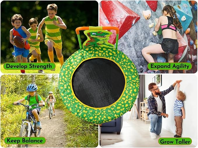 No-Gap 36" Mini Trampoline Toddler Trampoline with Handle for Kids, 36 inch Indoor Garden Small Kid Trampoline Baby Trampolines with Super Safe Cover for Toddlers Ages 2 to 5