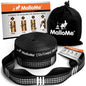 MalloMe XL Hammock Straps for Trees - Hammock Tree Straps Set 2000+ LBS Heavy Duty 40 Loops & 100% No Stretch Suspension System Kit - Camping Hammocks Accessories | 2 Carabiners | 12 Feet Black