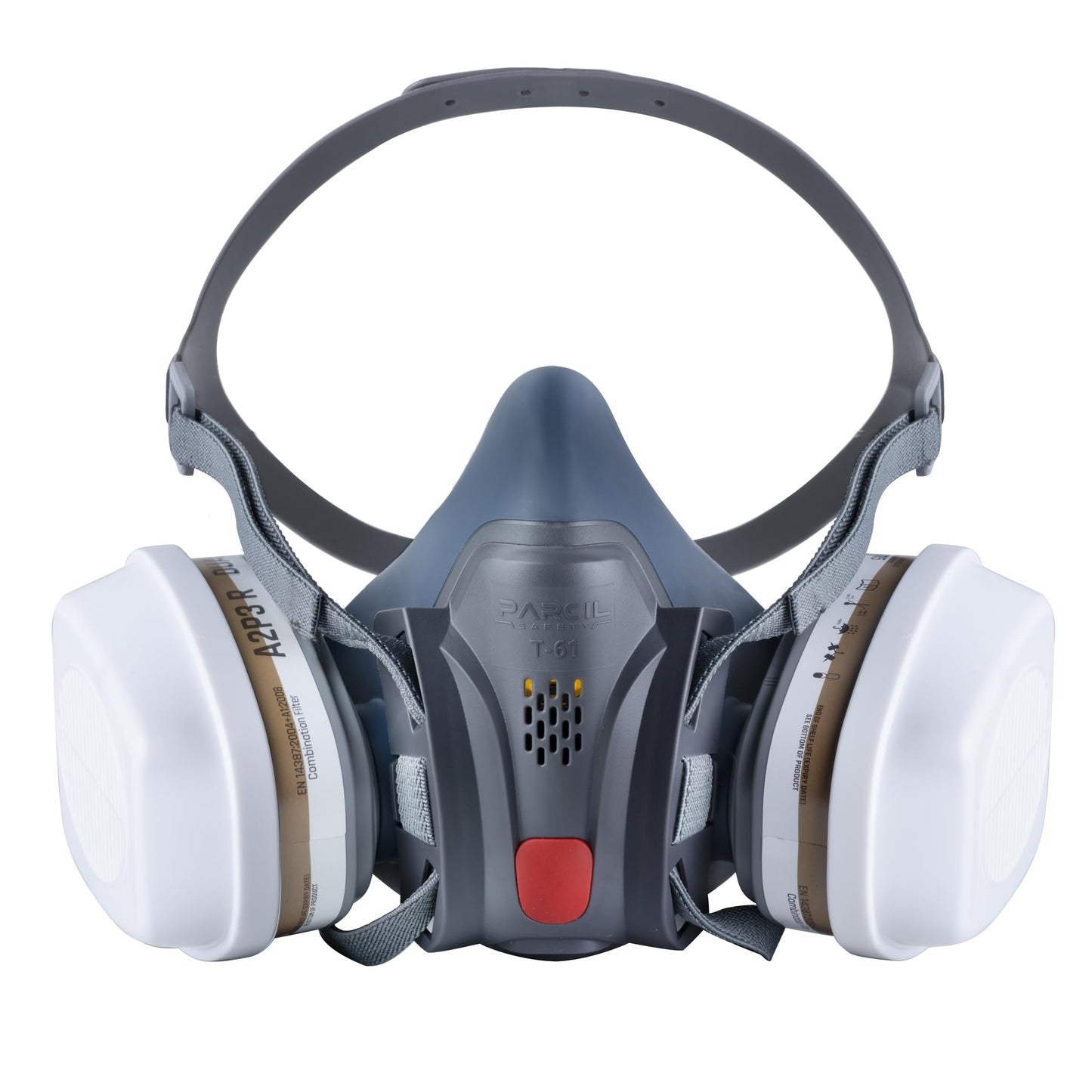 Parcil Distribution Full Face Respirator Mask with Filters – Durable Full Face Respirator Gas Mask, Bayonet Filter Compatible