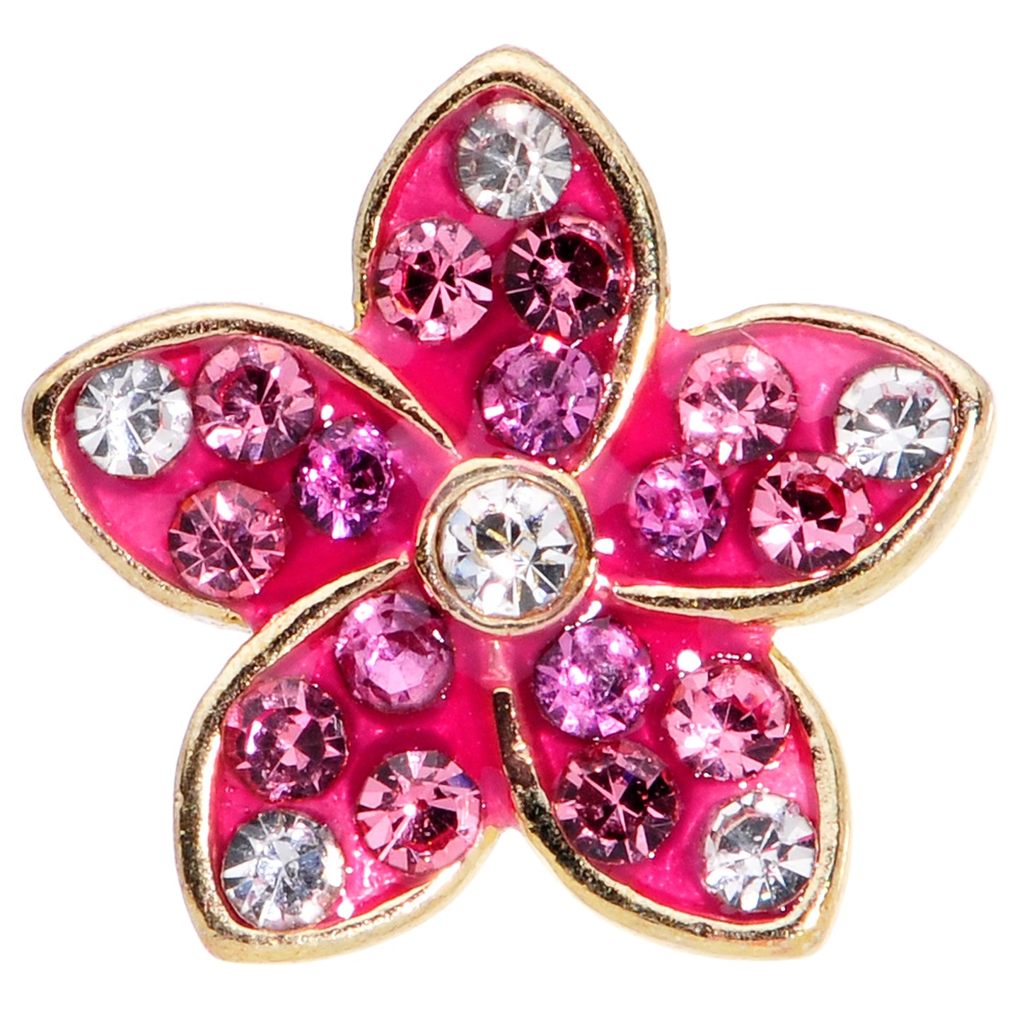 16G 5/16 Purple Gem Gold Hue Fabulous Flower Labret Monroe Tragus