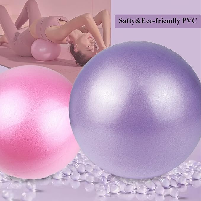 Pilates Ball 9 inch with Pump 5.2oz for Exercise Home Workout Physical Therapy Yoga