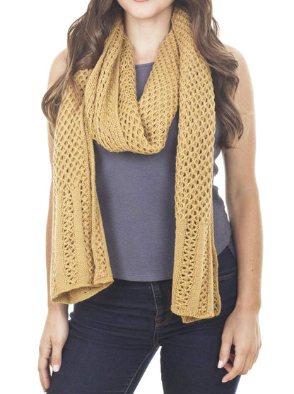 stylesilove Classic Knitted Women Solid Color Oblong Scarf
