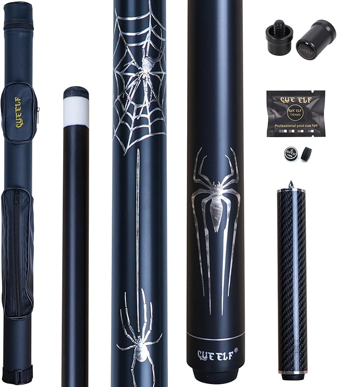 Pool Cue Stick Spider Professional Billiard Pool Cue Stick Low Deflection Pool Stick with Case