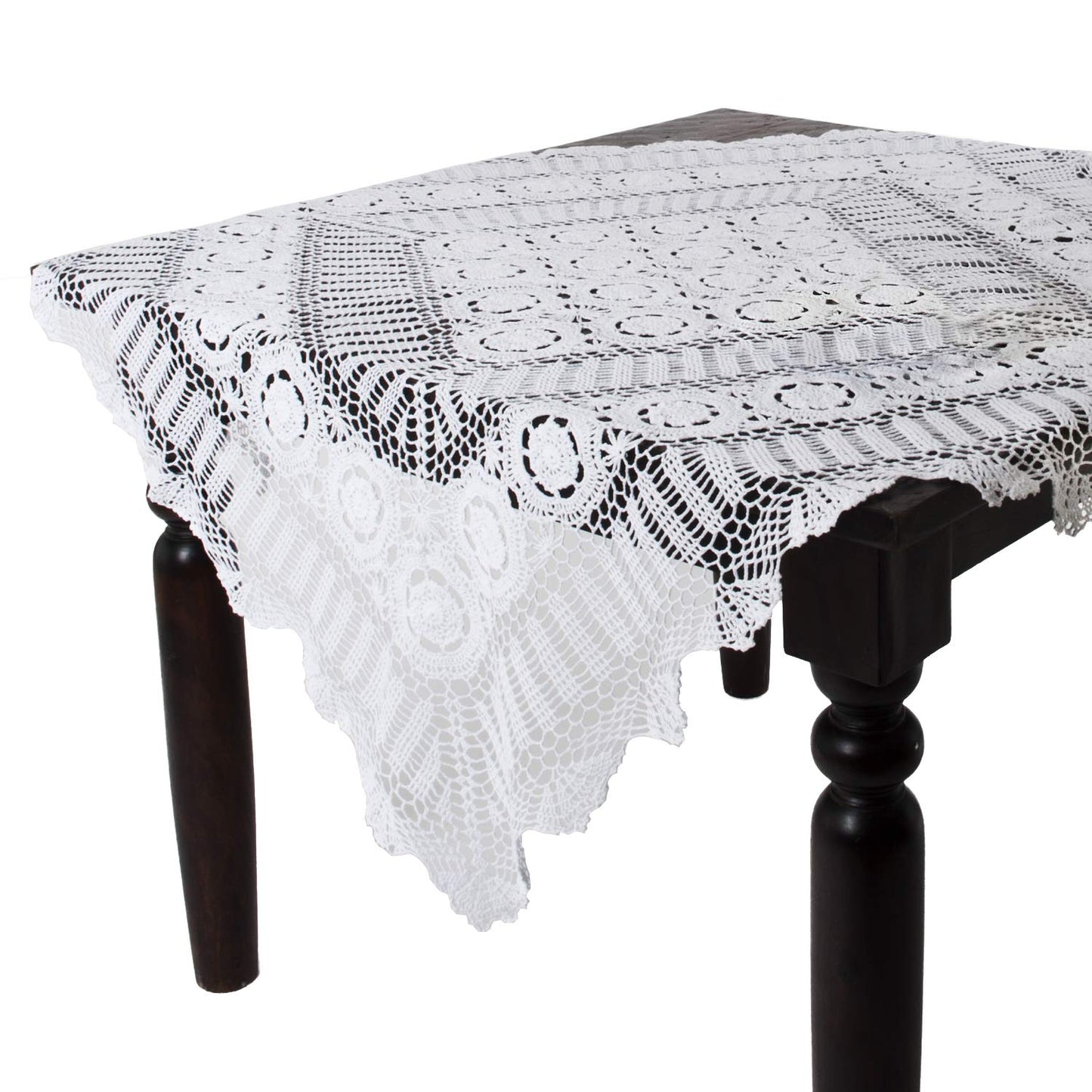 Fennco Styles Handmade Crochet Lace Cotton Tabletop