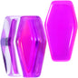 Aurora Purple Cloudy Quartz Stone Coffin Double Flare Plug Set
