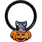 16G 3/8 Black Cat Surprise Pumpkin Halloween Hinged Segment Ring