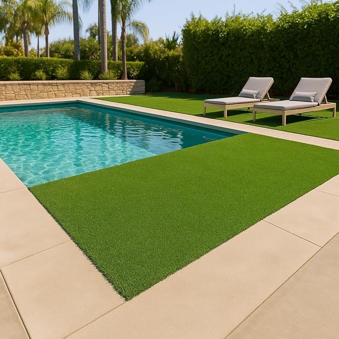 Ottomanson Artificial Turf Golf Hitting Mat 6'6" x 20' Indoor/Outdoor Waterproof Synthetic Fake Grass for Putting Practice Baseball Football Sports Gym Backyard, Custom Size 2' up to 30'