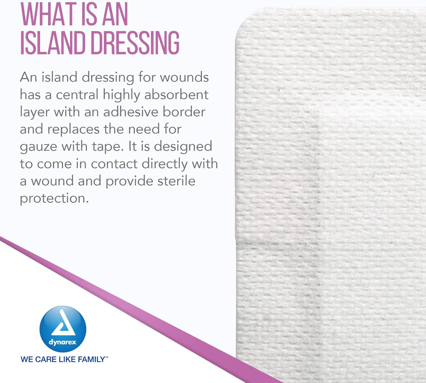 Dynarex Island Dressing Sterile, 2" x 3.5" - 50ea/bx  6bxs/cs (300 Count)