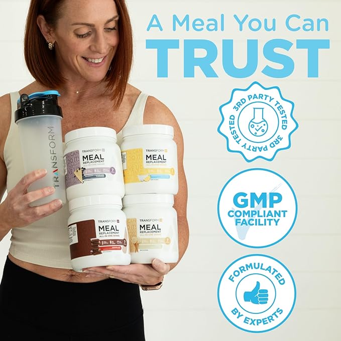 TransformHQ Meal Replacement Shake Powder 7 Servings (Chocolate) - Gluten Free, Non-GMO