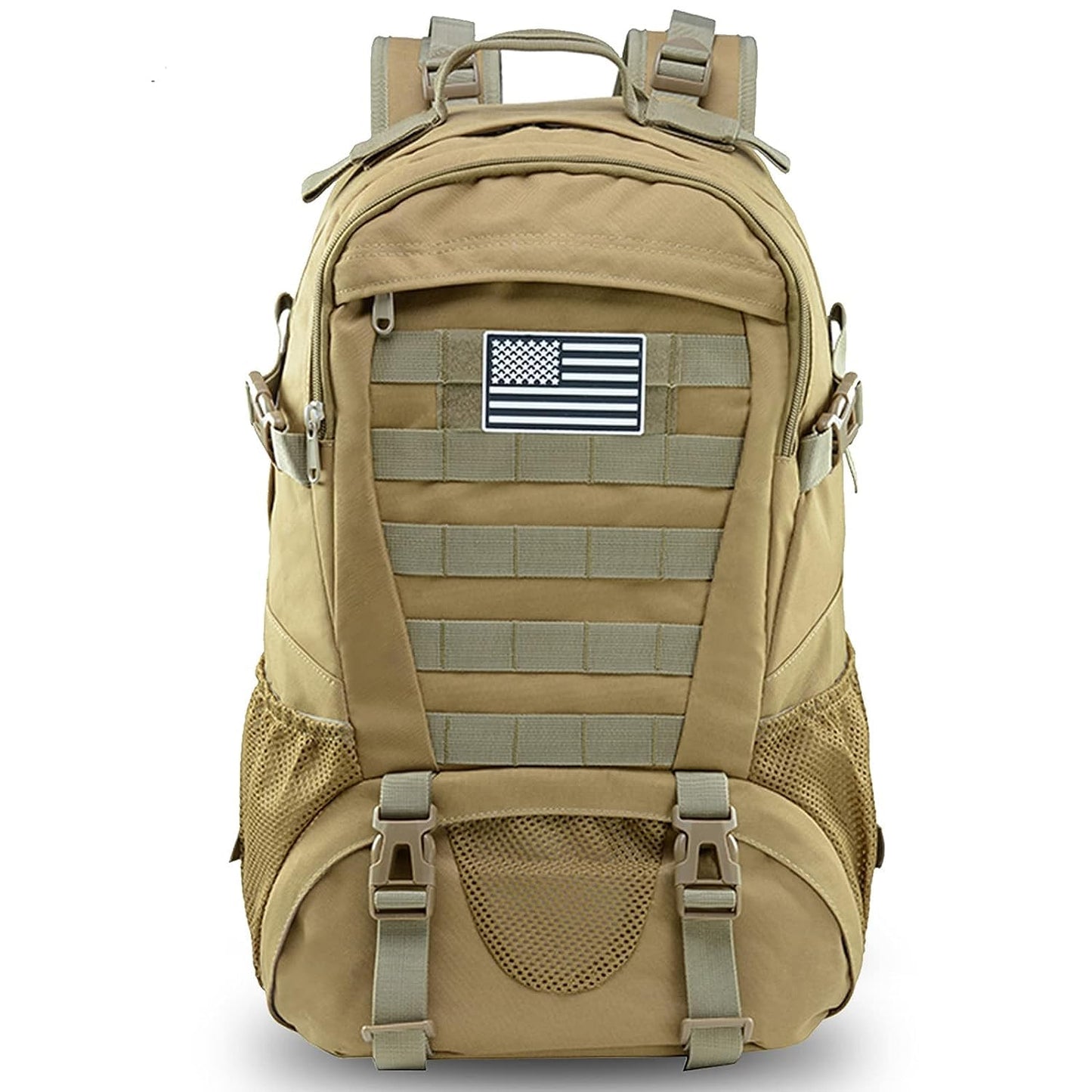 Jueachy Tactical Backpack for Men Hiking Day Pack Molle Military Rucksack Waterproof 30L EDC Bag with USA Flag Patch