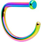 18G 5/16 Rainbow Grade 23 Titanium D Shape Nose Hoop