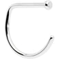 18G 3/8 G23 Implant Grade Titanium D Shape Nose Hoop