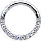 16G 5/16 Aurora Gem Paved Elegance Hinged Segment Ring