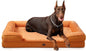 EHEYCIGA Orthopedic Dog Beds for Extra Large Dogs 44x32Inch, Waterproof Memory Foam XL Pet Bed with Sides, Non-Slip and Egg-Crate Foam Big Dog Couch Bed with Washable Removable Cover, Grey